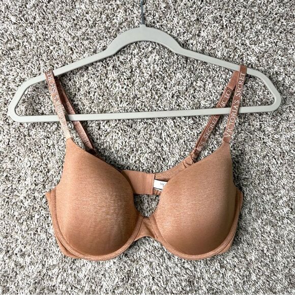 Victoria’s Secret Bra Women’s 36D Tan Lightly Lined Demi T-Shirt - Picture 1 of 5